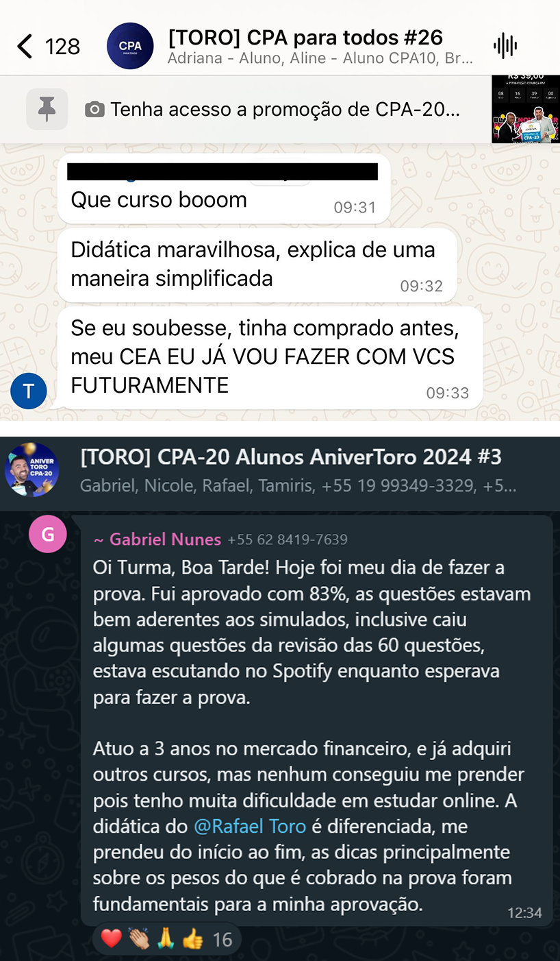 2 depoimentos